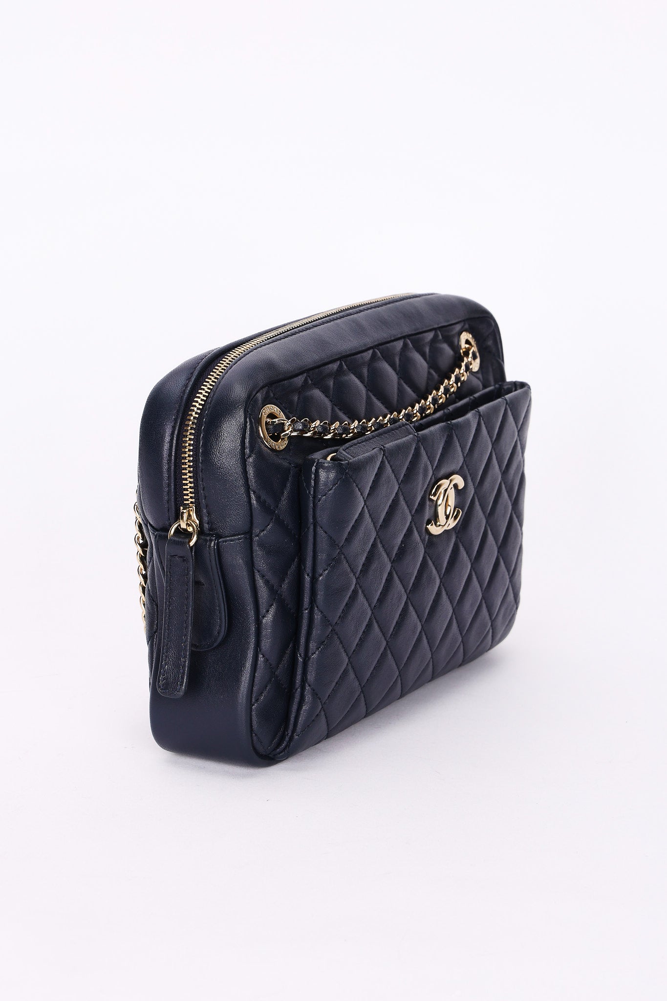 Chanel Bag Navy Calfskin CGHW