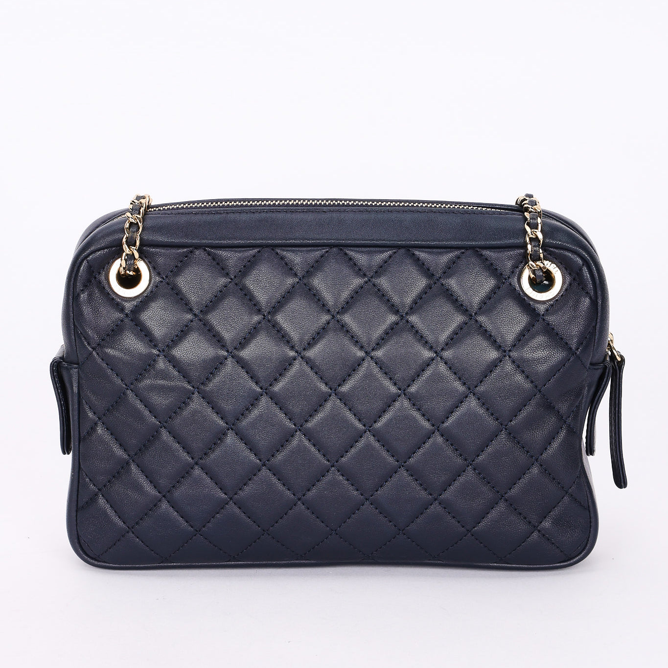 Chanel Bag Navy Calfskin CGHW