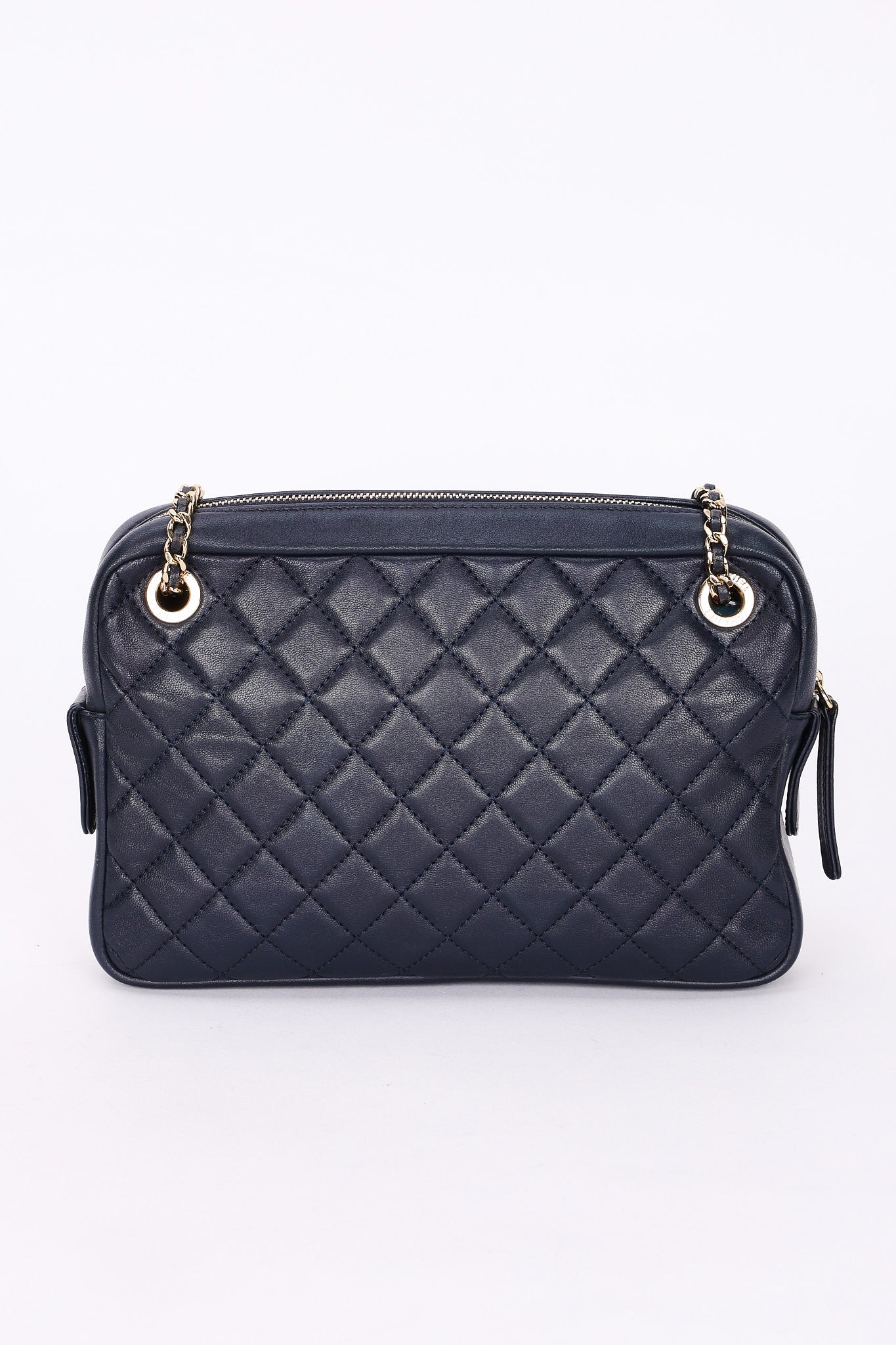 Chanel Bag Navy Calfskin CGHW