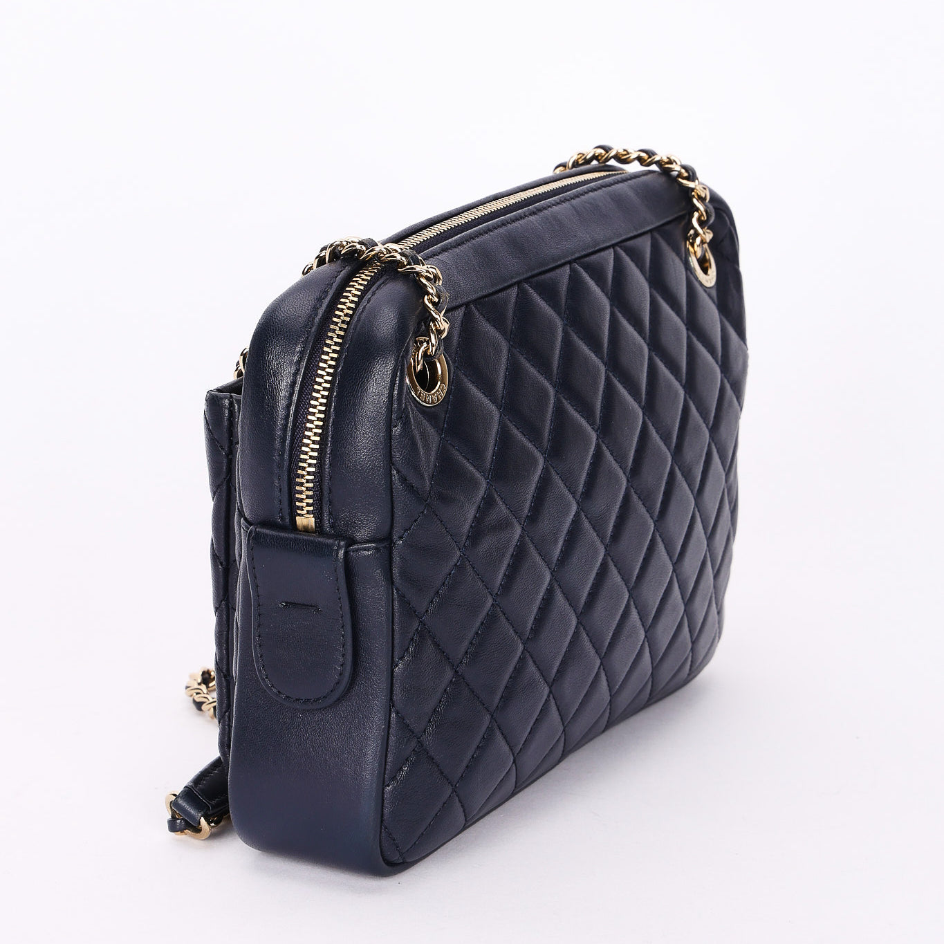 Chanel Bag Navy Calfskin CGHW