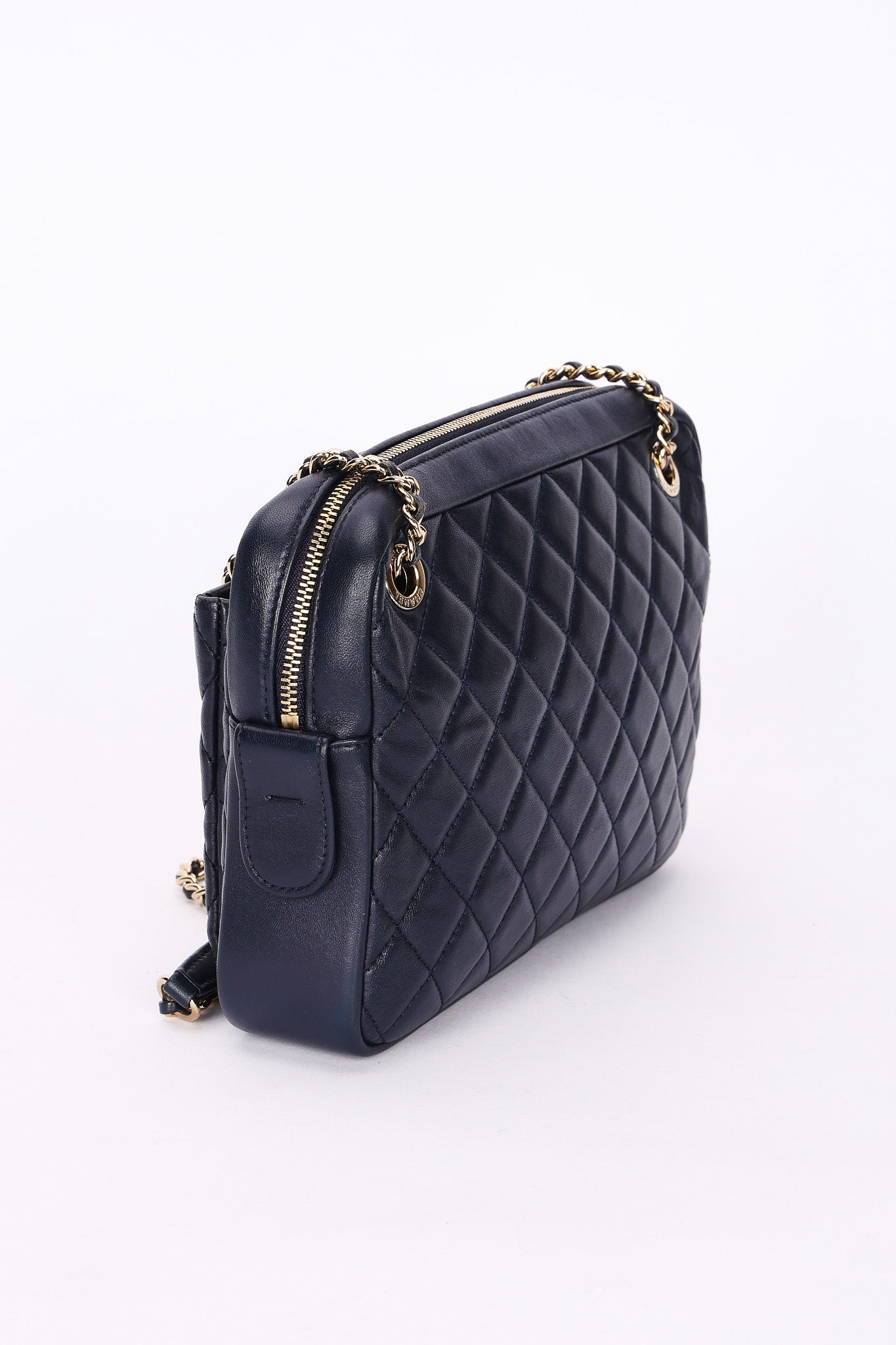 Chanel Bag Navy Calfskin CGHW