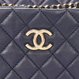 Chanel Bag Navy Calfskin CGHW