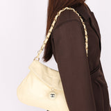 Chanel Bag Cream Calfskin AGHW