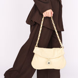 Chanel Bag Cream Calfskin AGHW