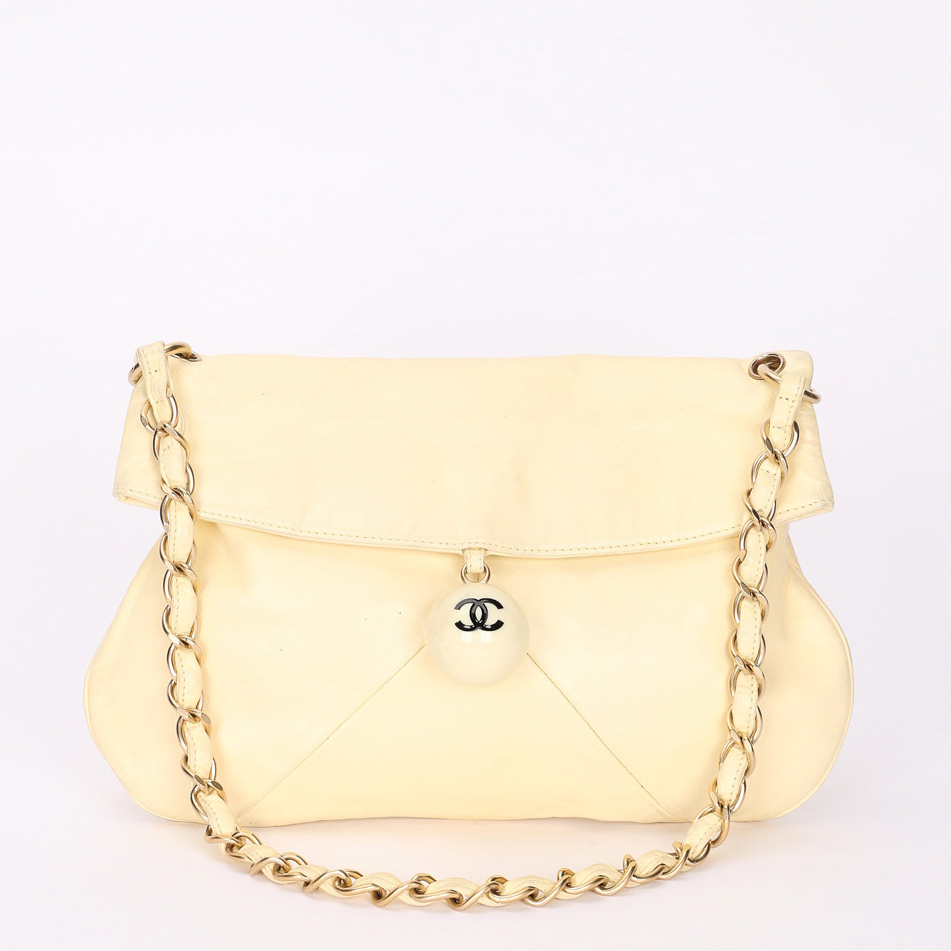 Chanel Bag Cream Calfskin AGHW