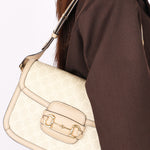 Gucci Monogram Supreme Horsebit 1955 Shoulder Bag