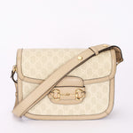 Gucci Monogram Supreme Horsebit 1955 Shoulder Bag