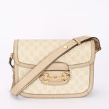 Gucci Monogram Supreme Horsebit 1955 Shoulder Bag