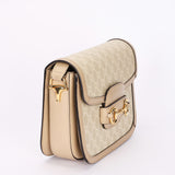 Gucci Monogram Supreme Horsebit 1955 Shoulder Bag