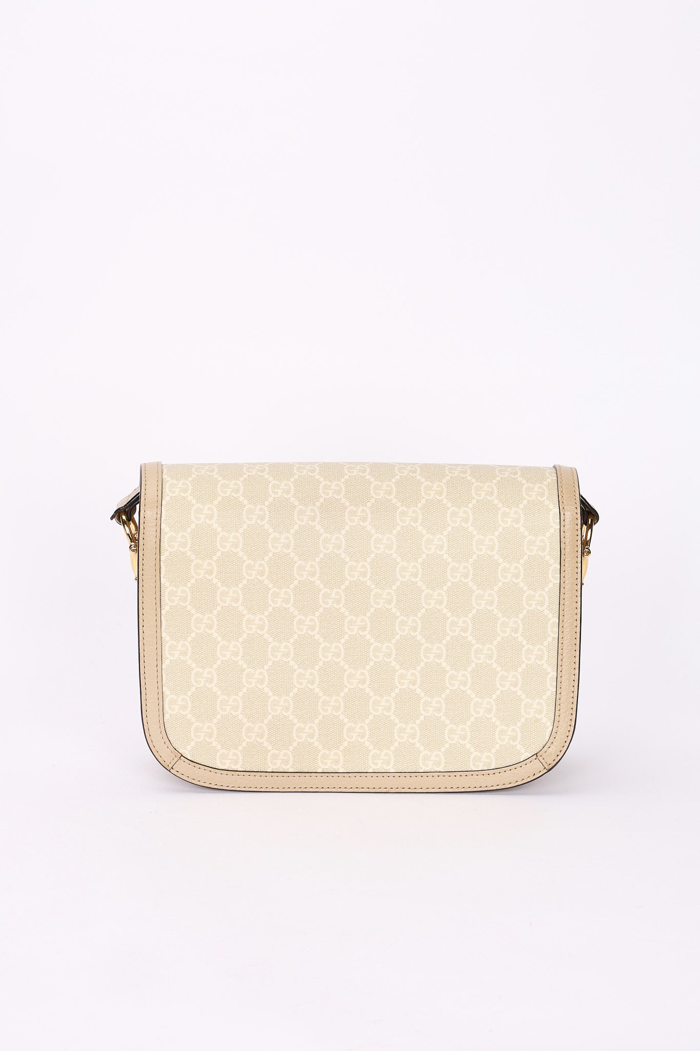 Gucci Monogram Supreme Horsebit 1955 Shoulder Bag