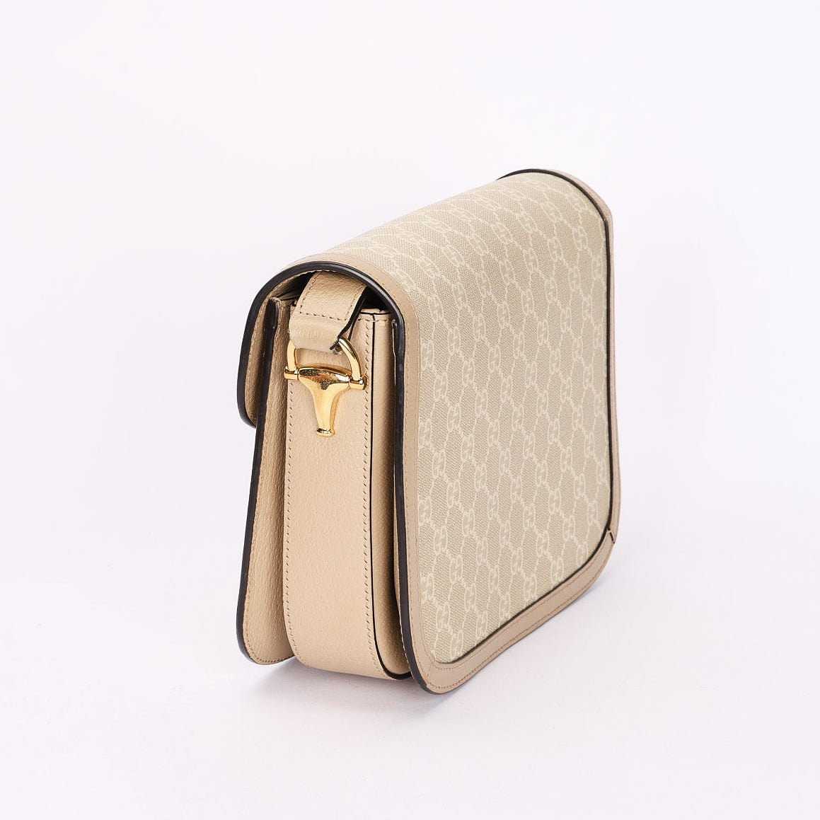 Gucci Monogram Supreme Horsebit 1955 Shoulder Bag