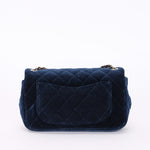 Chanel Crystal Pearl Crush Mini Rectangular Navy Velour CGHW