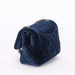 Chanel Crystal Pearl Crush Mini Rectangular Navy Velour CGHW