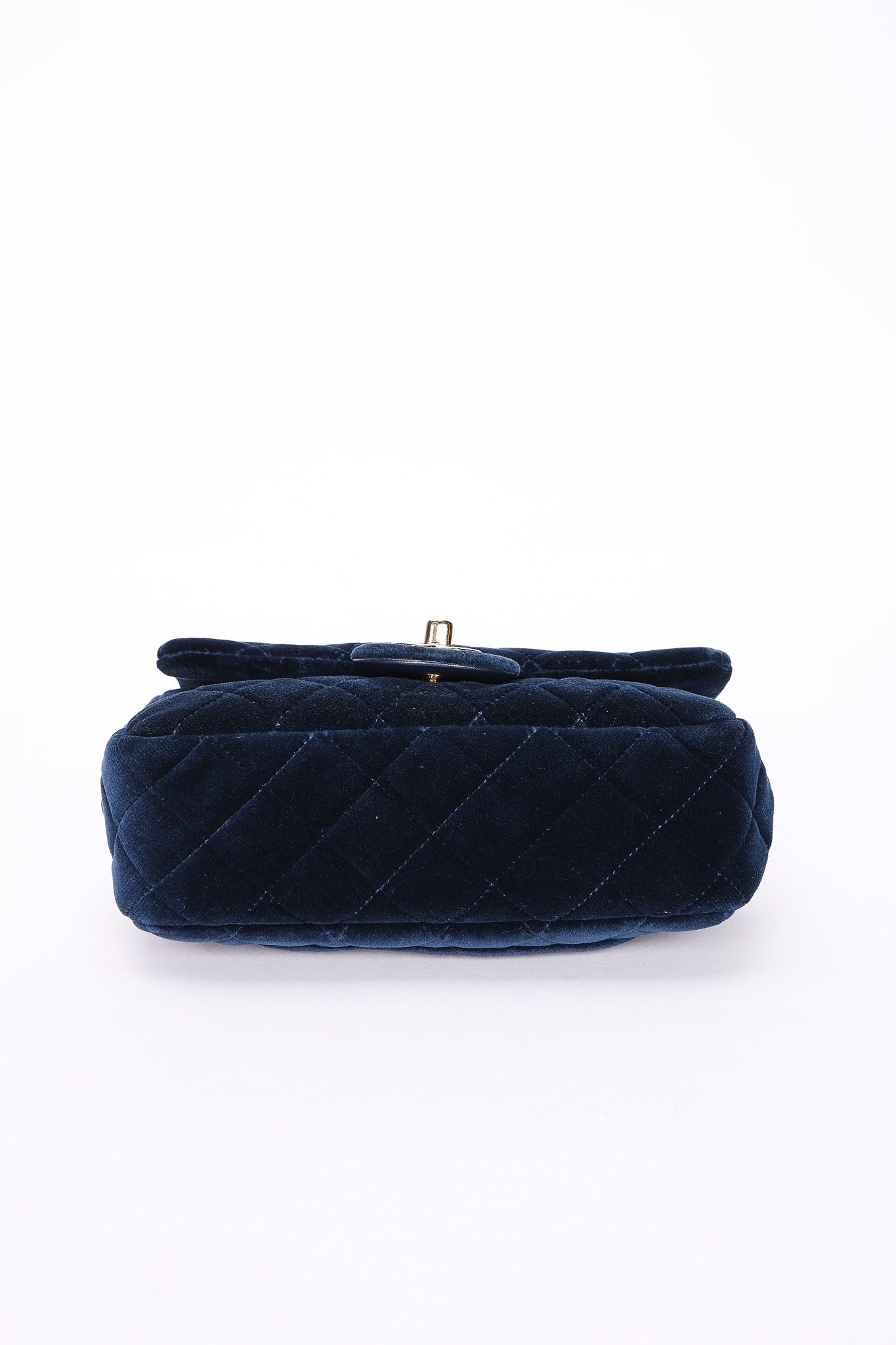 Chanel Crystal Pearl Crush Mini Rectangular Navy Velour CGHW