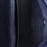 Chanel Crystal Pearl Crush Mini Rectangular Navy Velour CGHW