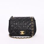 Chanel Square Mini Flap Black Lambskin AGHW