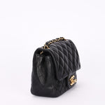 Chanel Square Mini Flap Black Lambskin AGHW