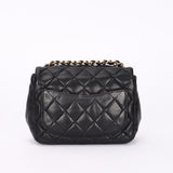 Chanel Square Mini Flap Black Lambskin AGHW