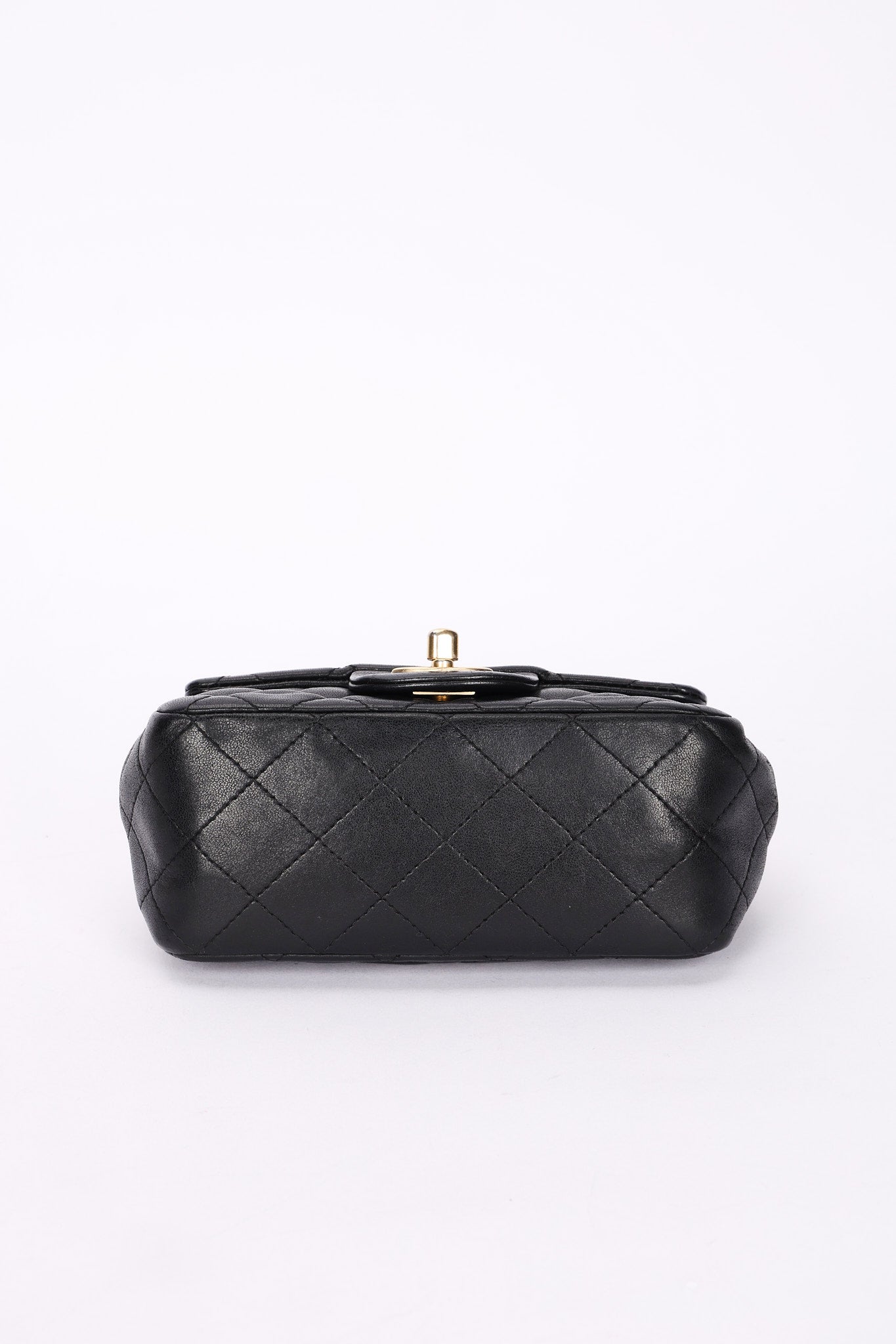 Chanel Square Mini Flap Black Lambskin AGHW