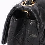 Chanel Square Mini Flap Black Lambskin AGHW