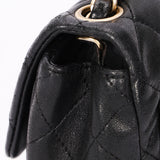 Chanel Square Mini Flap Black Lambskin AGHW