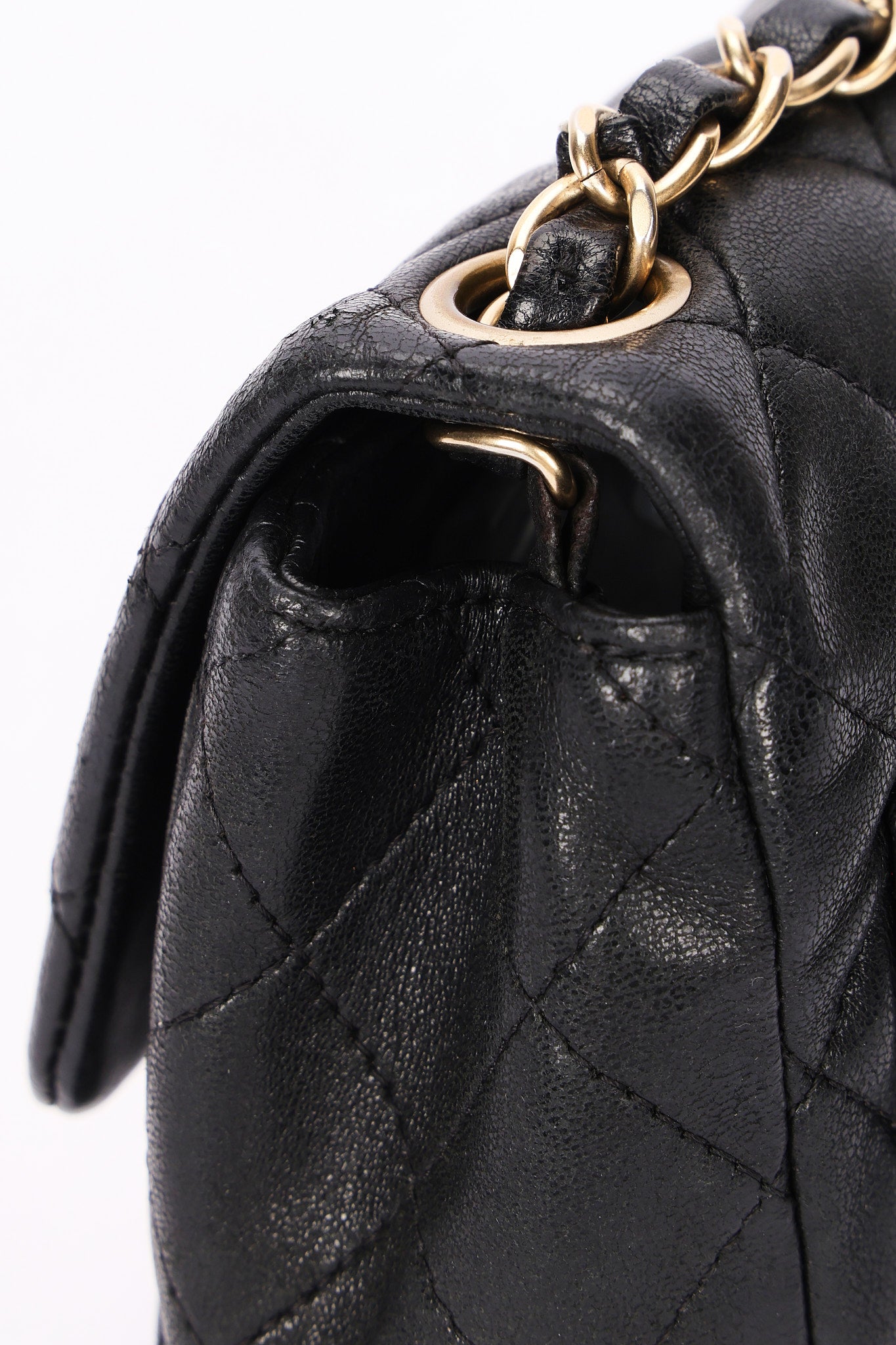 Chanel Square Mini Flap Black Lambskin AGHW