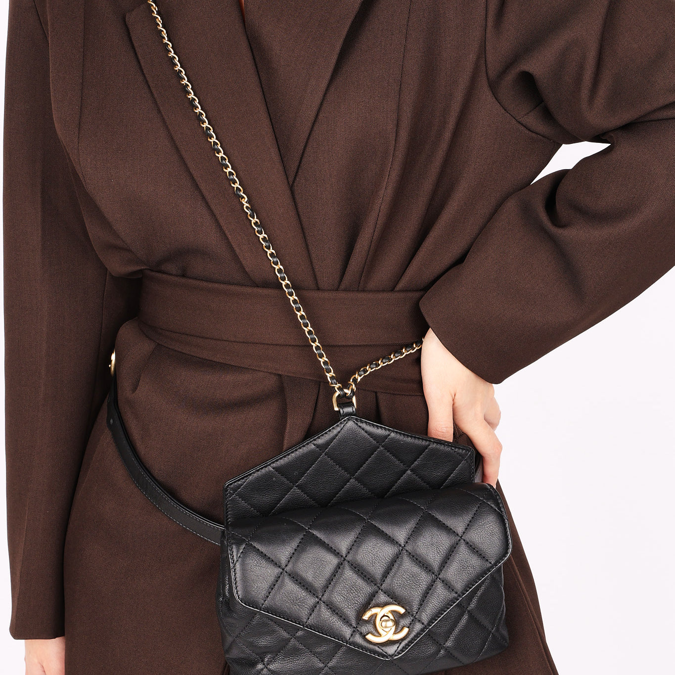 Chanel Bag Black Calfskin AGHW