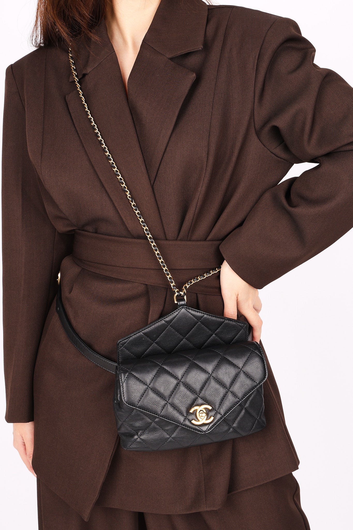 Chanel Bag Black Calfskin AGHW