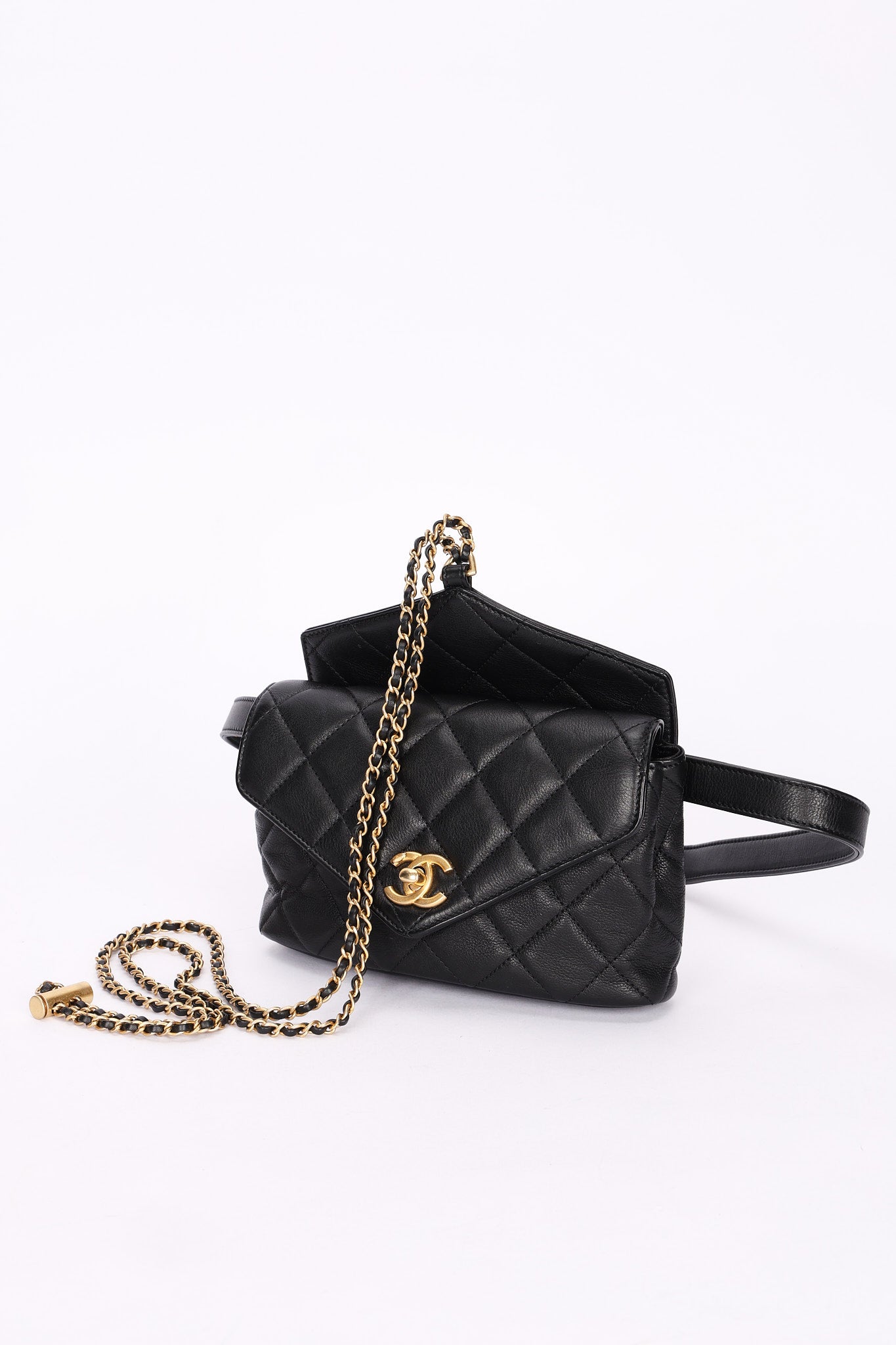 Chanel Bag Black Calfskin AGHW