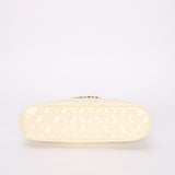 Chanel Dome Shoulder Bag White Patent GHW