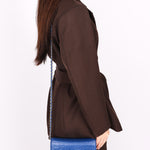 Chanel Camellia Wallet on Chain Blue Calfskin SHW