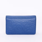 Chanel Camellia Wallet on Chain Blue Calfskin SHW