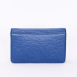 Chanel Camellia Wallet on Chain Blue Calfskin SHW