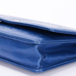 Chanel Camellia Wallet on Chain Blue Calfskin SHW