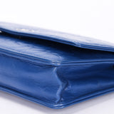 Chanel Camellia Wallet on Chain Blue Calfskin SHW