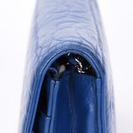 Chanel Camellia Wallet on Chain Blue Calfskin SHW