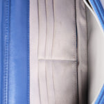 Chanel Camellia Wallet on Chain Blue Calfskin SHW