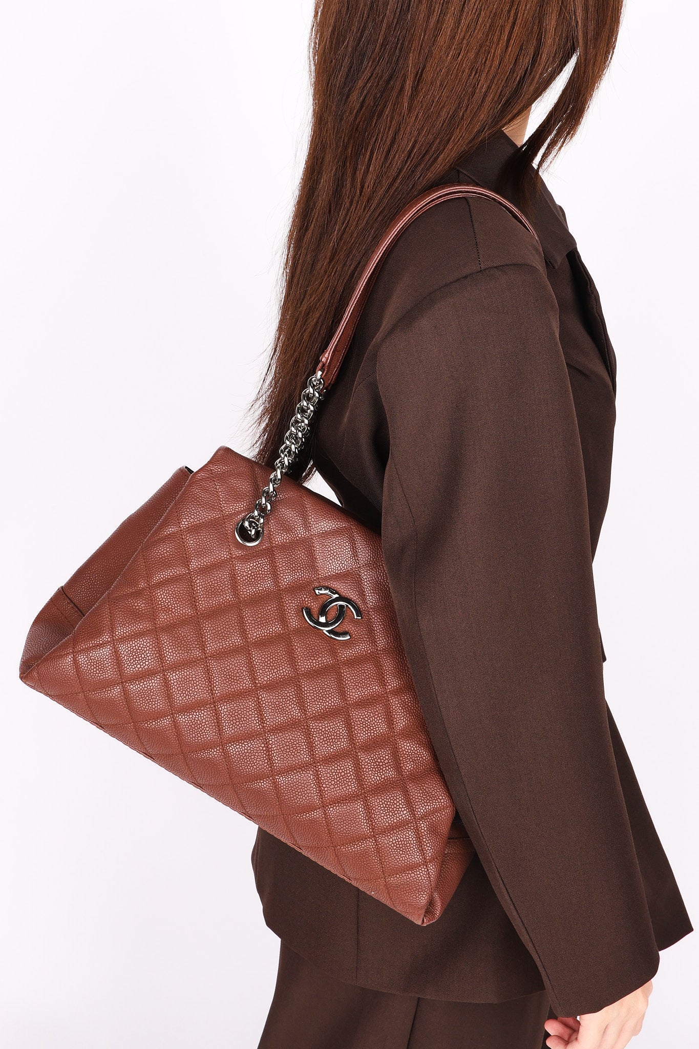 Chanel Bag Brown Caviar DSHW