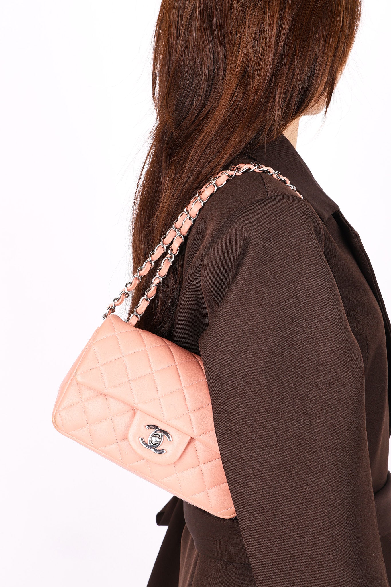 Chanel Mini Rectangular Pink Lambskin SHW