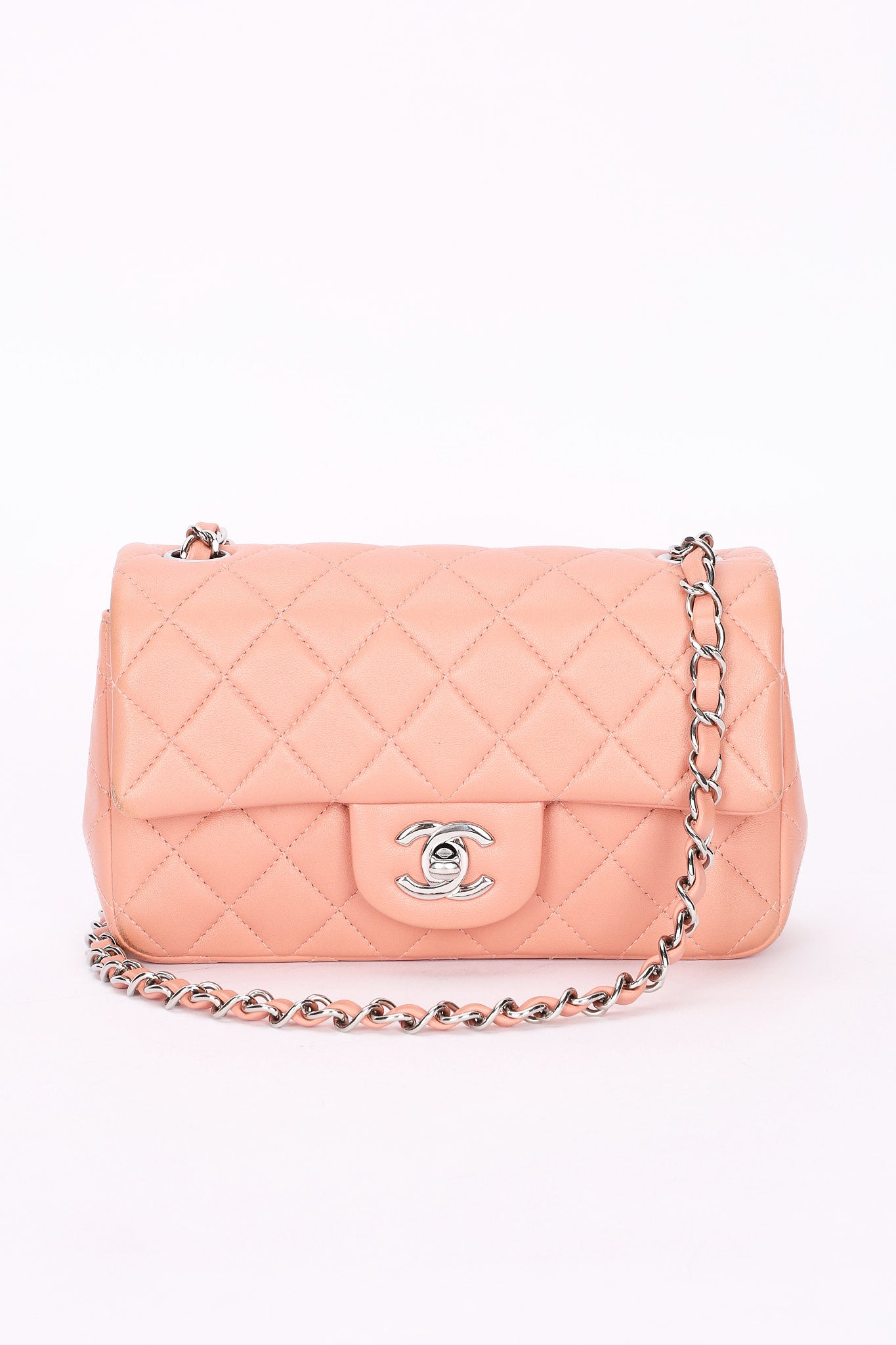 Chanel Mini Rectangular Pink Lambskin SHW