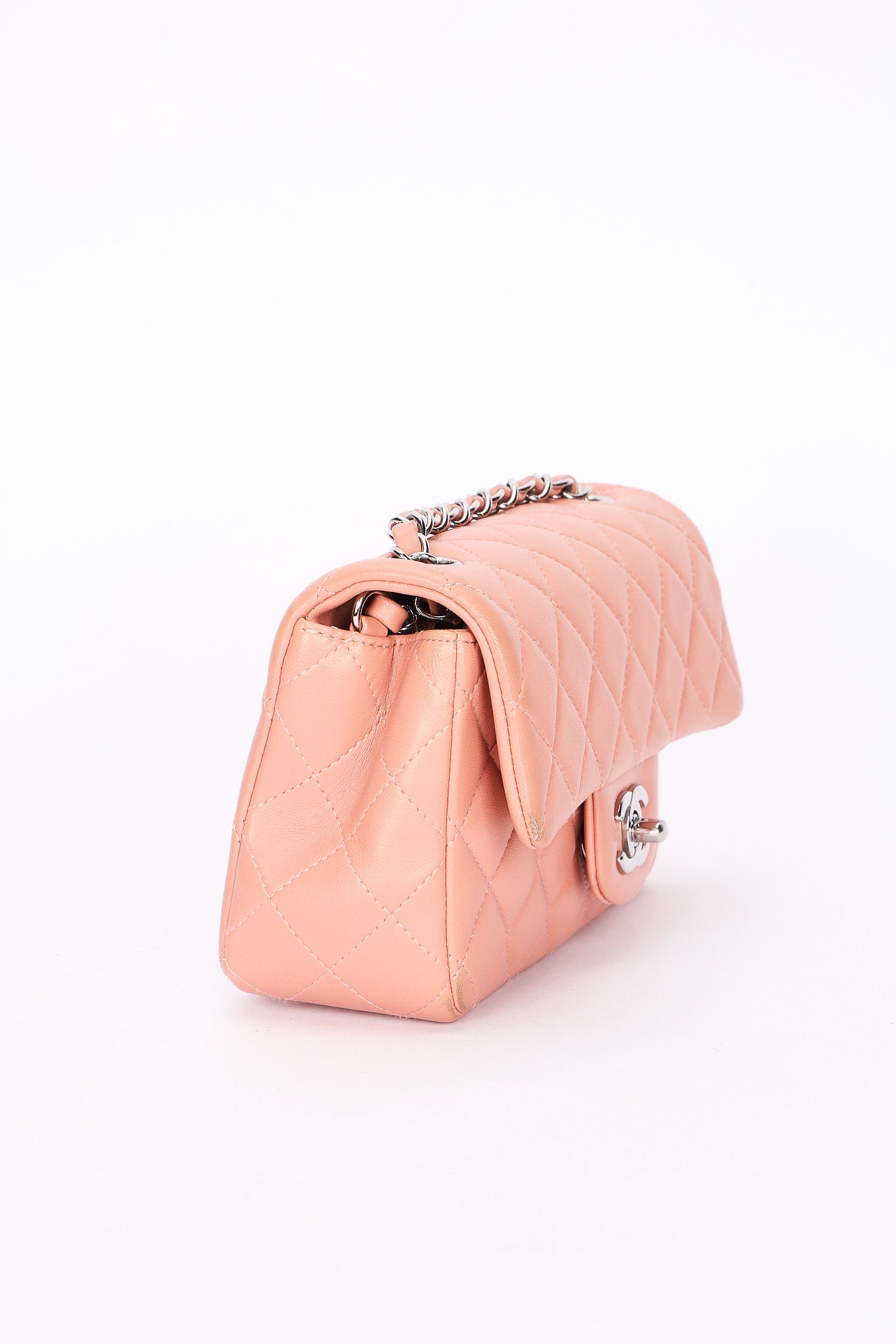 Chanel Mini Rectangular Pink Lambskin SHW