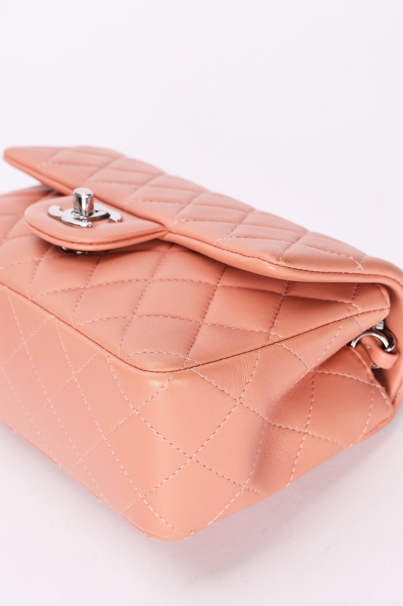 Chanel Mini Rectangular Pink Lambskin SHW