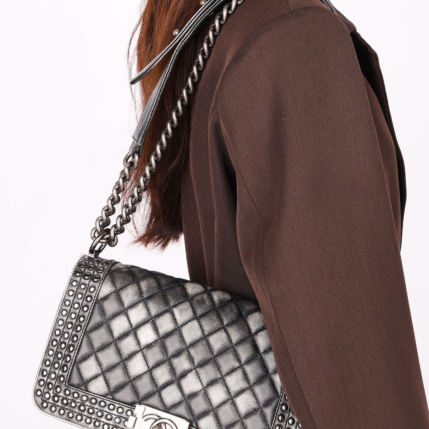 Chanel Medium Paris-Dallas Studded Boy Bag Distressed Calfskin RHW
