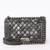 Chanel Medium Paris-Dallas Studded Boy Bag Distressed Calfskin RHW