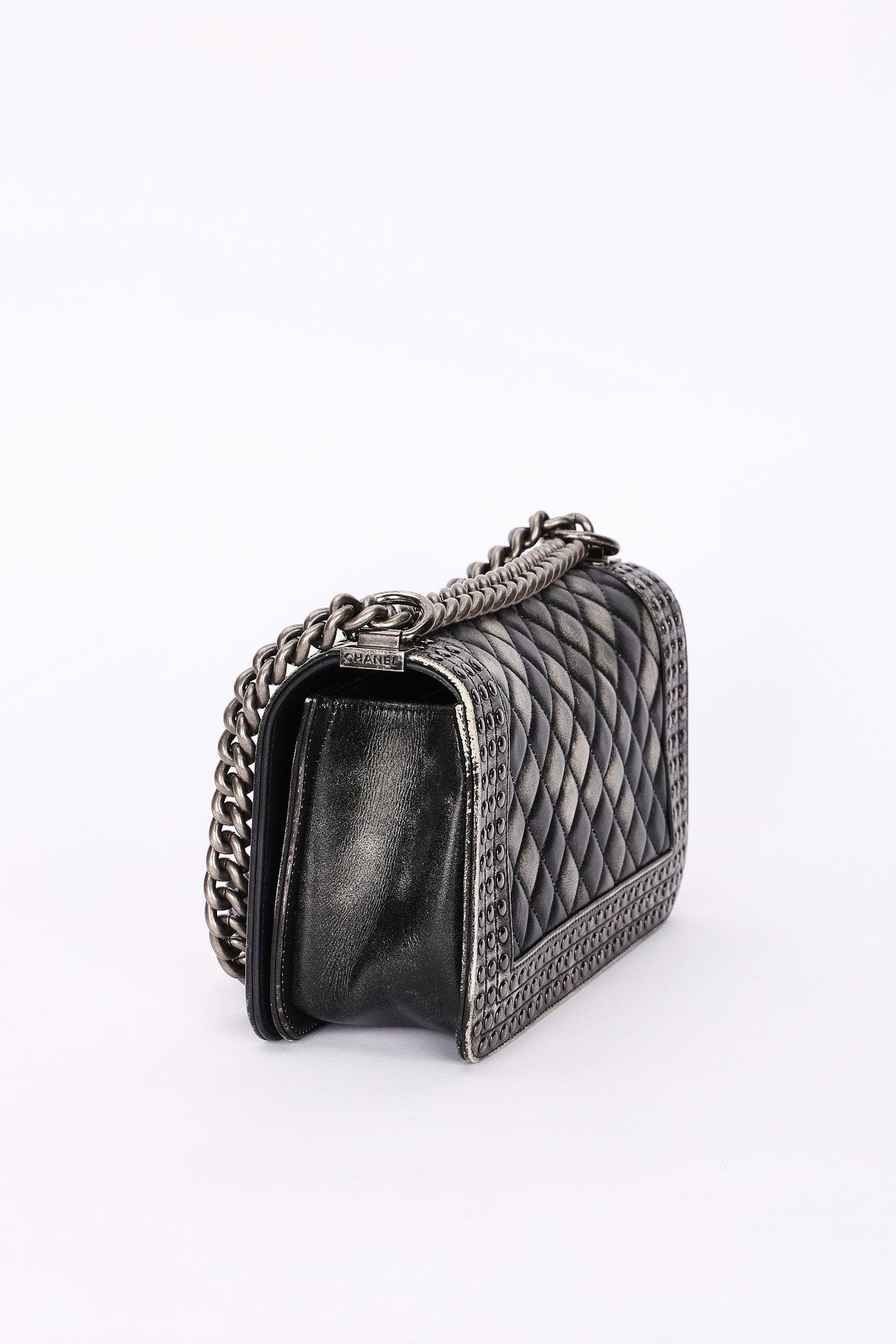 Chanel Medium Paris-Dallas Studded Boy Bag Distressed Calfskin RHW