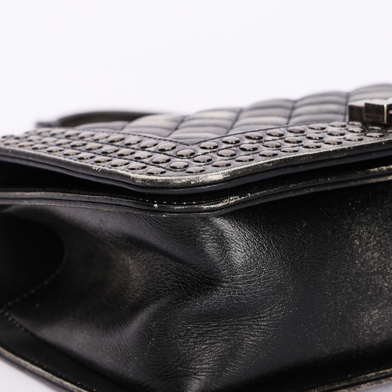 Chanel Medium Paris-Dallas Studded Boy Bag Distressed Calfskin RHW