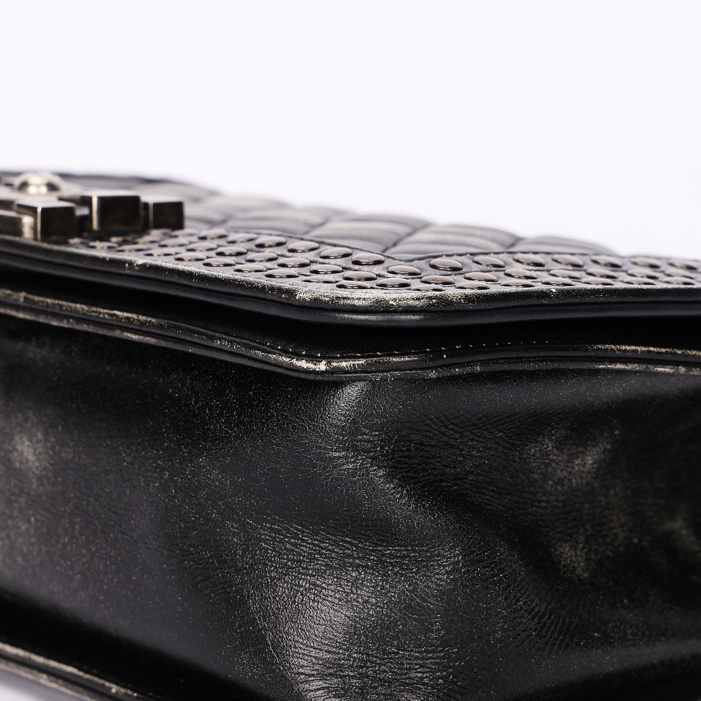 Chanel Medium Paris-Dallas Studded Boy Bag Distressed Calfskin RHW