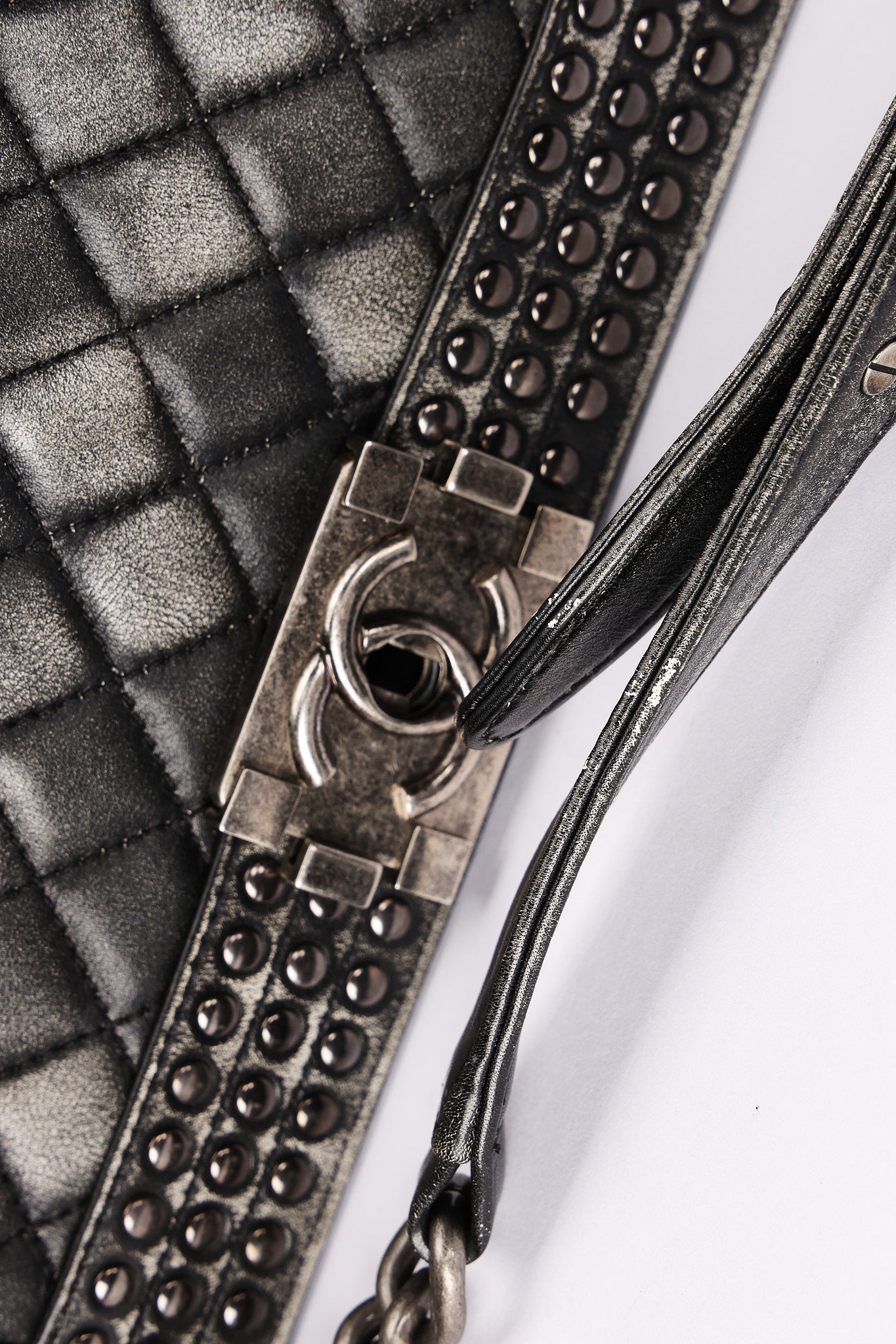 Chanel Medium Paris-Dallas Studded Boy Bag Distressed Calfskin RHW