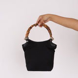 Gucci GG Canvas Nailhead Bamboo Tote