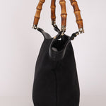 Gucci Monogram Canvas Bamboo Top Handle Bag